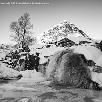 Buy canvas prints of Scotland, Morning light on The Buachaille in Black by Howard Kennedy