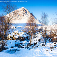 Buy canvas prints of Buachaille Etive Mor, Glencoe, Scotland, in snow by Howard Kennedy