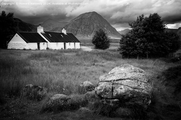 Black Rock Cottage and Buachaille Etive Mor in Glencoe, Scotland Picture Board by Howard Kennedy