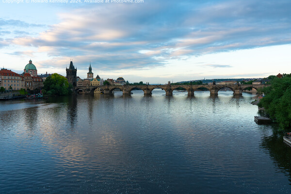 Charles Bridge Prague Architecture Picture Board by Howard Kennedy