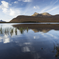 Buy canvas prints of Stac Pollaidh and Cul Mor from Loch an Ais by Howard Kennedy