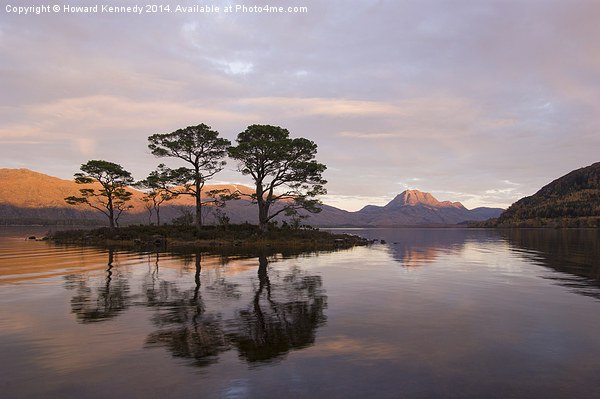 Loch Maree and Slioch at sunset Picture Board by Howard Kennedy