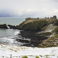 Buy canvas prints of Dunnottar in Winter by Howard Kennedy
