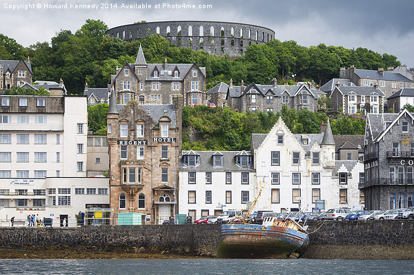 McCaig's Tower Oban Picture Board by Howard Kennedy