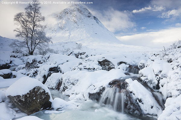 Buachaille Etive Mor and River Coupall Picture Board by Howard Kennedy