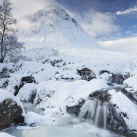 Buy canvas prints of Buachaille Etive Mor and River Coupall by Howard Kennedy