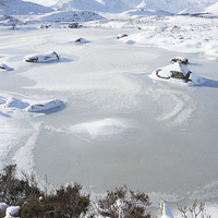Buy canvas prints of Frozen Loch Ba by Howard Kennedy