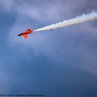 Buy canvas prints of Red Arrow smoke on! by Miguel Herrera