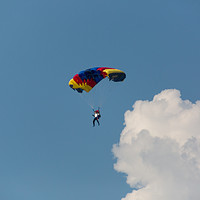 Buy canvas prints of Parachute jumper in the sky by Paul Piciu-Horvat