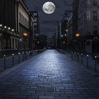 Buy canvas prints of  Moon City by Ali  Daisley