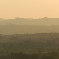 Buy canvas prints of  Pastel hills from Castiglion Fiorentino, Tuscany by Paola Iacopetti