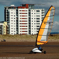 Buy canvas prints of Sand Karting on Swansea Beach by Jane Emery