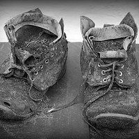 Buy canvas prints of Old Worn Out Boots by Jane Emery