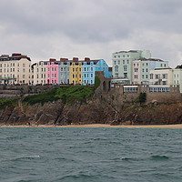 Buy canvas prints of TENBY FROM THE SEA by Jane Emery