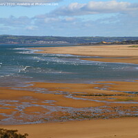 Buy canvas prints of Whitford Sands, North Gower, Loughor Estuary by Jane Emery