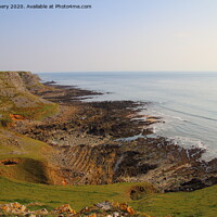 Buy canvas prints of North Gower Cliffs by Jane Emery