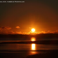 Buy canvas prints of Sunset Over North Gower by Jane Emery