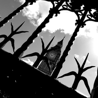 Buy canvas prints of Big Ben behind bars by Jeremy Moseley
