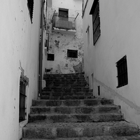 Buy canvas prints of Ibiza steps to nowhere. by Jeremy Moseley