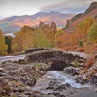 Buy canvas prints of  Ashness Bridge in Autumn by Carolyn Farthing-Dunn