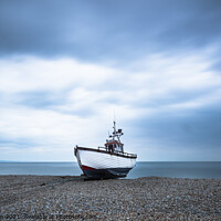 Buy canvas prints of Fishing boot in Dungeness  by Louise Wilden