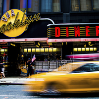 Buy canvas prints of  New York Diner by Louise Wilden