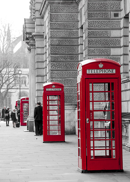  London phone box Picture Board by Louise Wilden