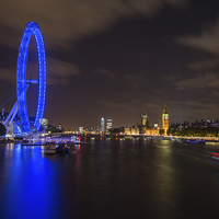 Buy canvas prints of  The London Eye by Louise Wilden