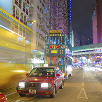 Buy canvas prints of Hong Kong at night. by Louise Wilden