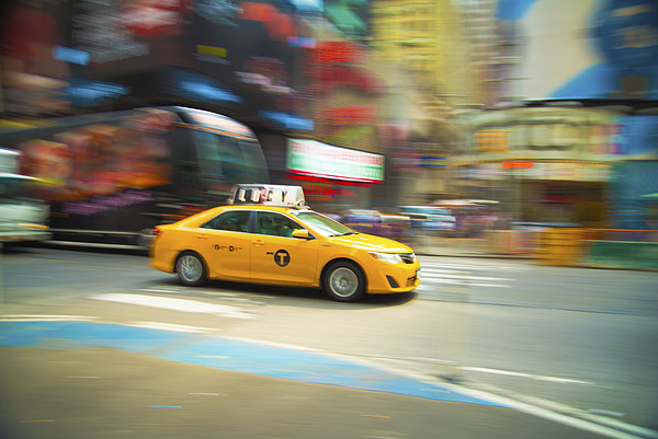 New York cab Picture Board by Louise Wilden