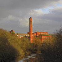 Buy canvas prints of  Factory Under Winter Light by alastair morgan