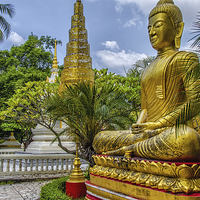 Buy canvas prints of  Golden Buddha  by Dave Rowlands