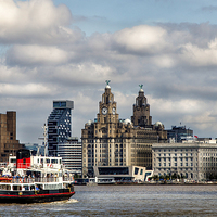 Buy canvas prints of  Ferry Across the Mersey by Dave Rowlands