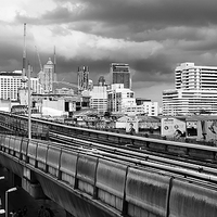 Buy canvas prints of  Bangkok Skyline by Dave Rowlands