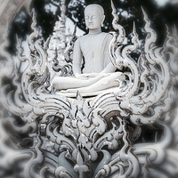 Buy canvas prints of  White Buddha  by Dave Rowlands