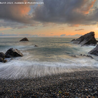 Buy canvas prints of Sandymouth Bay Sunset by Antony Burch