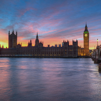 Buy canvas prints of  Westminster Sundown by Antony Burch