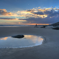 Buy canvas prints of Southerndown Sunset by Antony Burch