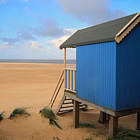 Buy canvas prints of Wells Beach Hut by Antony Burch