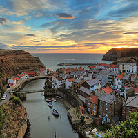 Buy canvas prints of Staithes Sunrise by Antony Burch