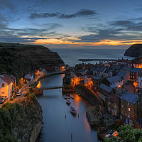 Buy canvas prints of Staithes Pre Dawn by Antony Burch