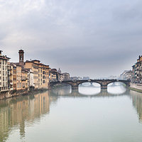 Buy canvas prints of Florence view from Ponte Vecchio by Roberto Bettacchi
