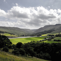 Buy canvas prints of  Dove Stones Reservoir by Jonathan Wragg