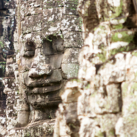 Buy canvas prints of The Bayon, Cambodia by Dave Carroll