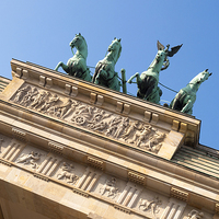 Buy canvas prints of Brandenburg Gate Berlin by Dave Carroll