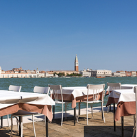 Buy canvas prints of Lunch in Venice by Dave Carroll
