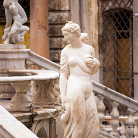 Buy canvas prints of  Nymph at the Piazza Pretoria, Sicily Italy by Dave Carroll