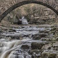 Buy canvas prints of Stone Bridge : At Cauldron Falls, Yorkshire Dales by Dave Carroll