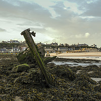 Buy canvas prints of Old Beached Shipwreck by Mark Fraser