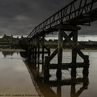 Buy canvas prints of Lossiemouth East Beach Bridge by Mark Fraser
